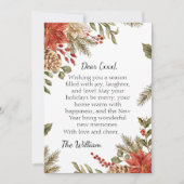 Persoonlijke Kerstgroet Smaragdgroene kaart (Voorkant)