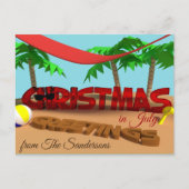 Persoonlijke kerstgroeten in juli Briefkaart (Voorkant)