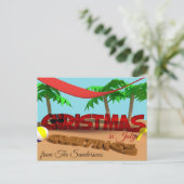 Persoonlijke kerstgroeten in juli Briefkaart (Staand voorkant)