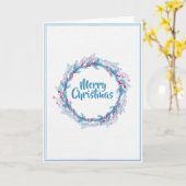 Persoonlijke Kerstgroetkaart met Eenvoudig Bloemmo Kaart (Gele Bloem)