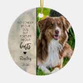 Persoonlijke Kerstherdenking voor honden Keramisch Ornament (Voorkant)