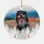 Persoonlijke Kerstherdenking voor honden Keramisch Ornament (Achterkant)