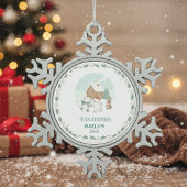 Persoonlijke Kerstherinneringen Tin Sneeuwvlok Ornament