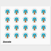 Persoonlijke Kerstherten Ronde Sticker (Vel)