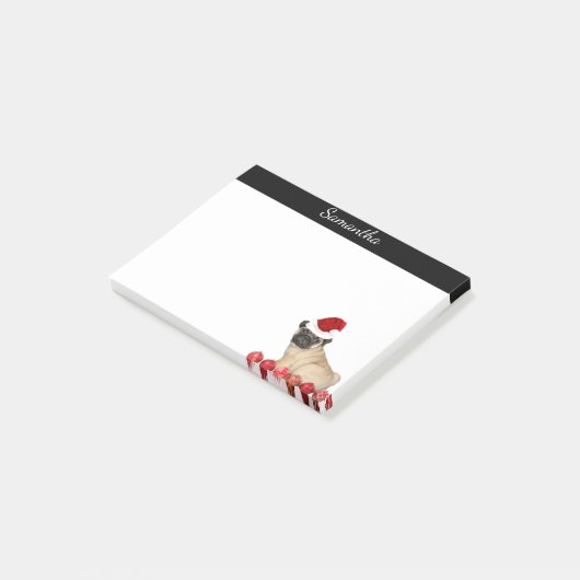 Persoonlijke kersthond postte de notitie post-it® notes (Schuin)