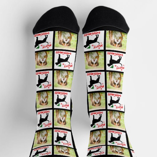 Persoonlijke kersthond sokken (Top)