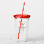 Persoonlijke kerstingpinguïn acryl drinkbeker (Achterkant)