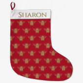 Persoonlijke kerstinname met Gold Bee Grote Kerstsok (Voorkant)