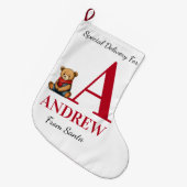 Persoonlijke kerstinslag grote kerstsok (Voorkant (Hangend))