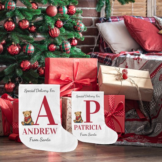 Persoonlijke kerstinslag grote kerstsok