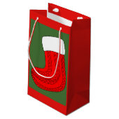 Persoonlijke kerstinslag klein cadeauzakje (Achterkant Gekanteld)