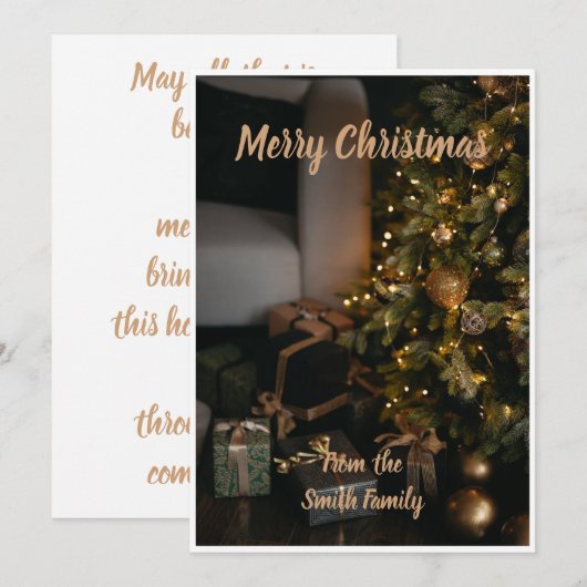 Persoonlijke kerstkaart (Voorkant / Achterkant)