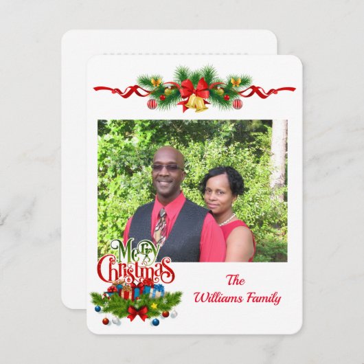 Persoonlijke kerstkaart (Voorkant / Achterkant)