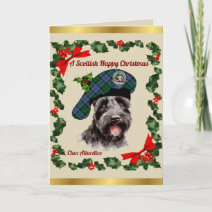 Persoonlijke Kerstkaart Allardice Scottie Dog Kaart