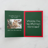 Persoonlijke kerstkaart en Snowman-feestkaart Bedankkaart (Binnen)