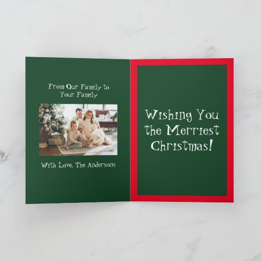 Persoonlijke kerstkaart en Snowman-feestkaart Bedankkaart (Binnen)