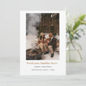 Persoonlijke kerstkaart | Festieve gezinsuitdrukki Kaart (Staand voorkant)