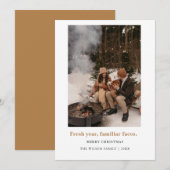 Persoonlijke kerstkaart | Festieve gezinsuitdrukki Kaart (Voorkant / Achterkant)