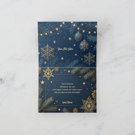 Persoonlijke Kerstkaart in Elegant Goud Bedankkaart