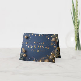 Persoonlijke Kerstkaart in Elegant Goud Bedankkaart