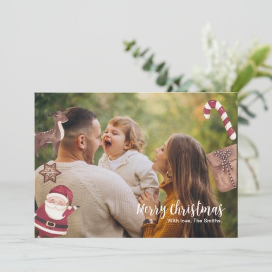 Persoonlijke kerstkaart kaart (Staand voorkant)