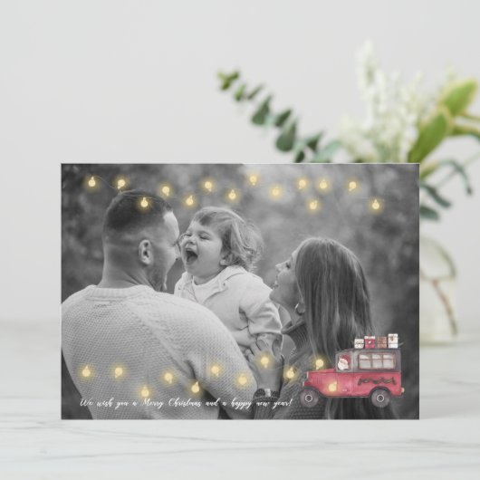 Persoonlijke kerstkaart kaart (Staand voorkant)