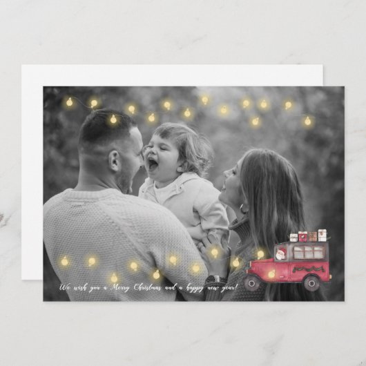 Persoonlijke kerstkaart kaart (Voorkant / Achterkant)