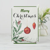 Persoonlijke kerstkaart kaart (Staand voorkant)