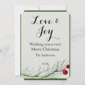 Persoonlijke kerstkaart kaart (Achterkant)