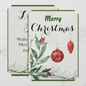 Persoonlijke kerstkaart kaart (Voorkant / Achterkant)