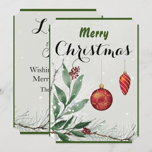 Persoonlijke kerstkaart kaart (Voorkant / Achterkant)