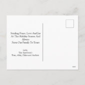 Persoonlijke kerstkaart — kerstkerstkerstsieraden feestdagenkaart (Achterkant)