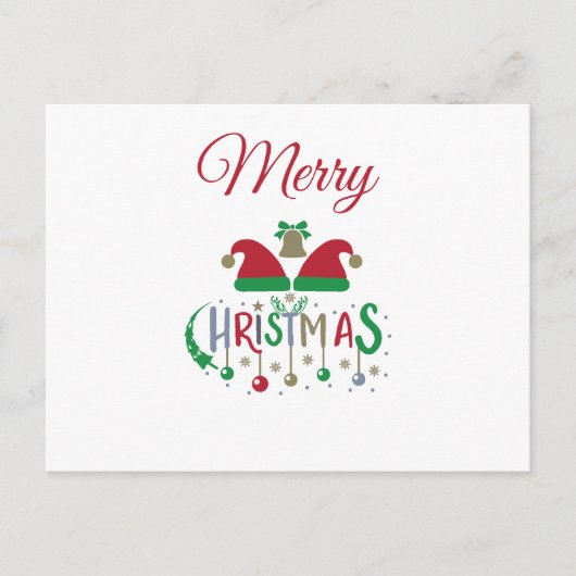 Persoonlijke kerstkaart — kerstkerstkerstsieraden feestdagenkaart (Voorkant)