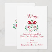 Persoonlijke kerstkaart Kerstmannenhoeden Ornament (Voorkant / Achterkant)