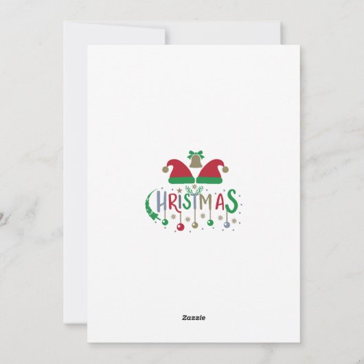 Persoonlijke kerstkaart Kerstmannenhoeden Versieri (Achterkant)