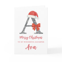 Persoonlijke kerstkaart - Letter A