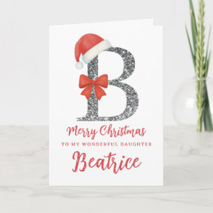 Persoonlijke kerstkaart - Letter B Kaart