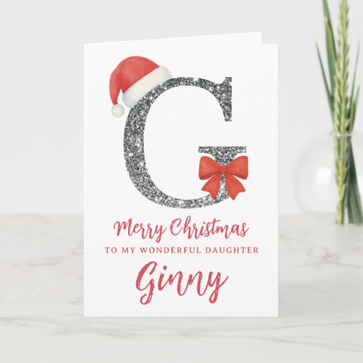Persoonlijke kerstkaart - Letter G Kaart (Voorkant)