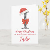 Persoonlijke kerstkaart - Letter I Kaart (Gele Bloem)