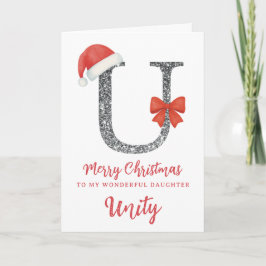 Persoonlijke kerstkaart - Letter U Kaart