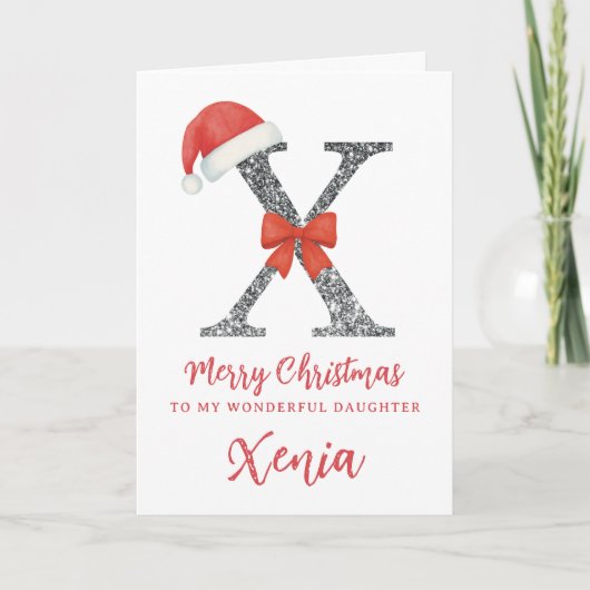 Persoonlijke kerstkaart - Letter X Kaart (Voorkant)