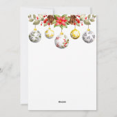 Persoonlijke Kerstkaart met 4 foto's en ornamenten (Achterkant)