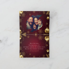 Persoonlijke kerstkaart met aangepaste boodschap bedankkaart