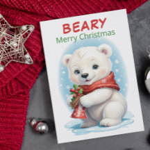 Persoonlijke Kerstkaart met Baby Ijsbeer