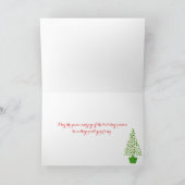 Persoonlijke kerstkaart met bomen feestdagen kaart (Binnen)