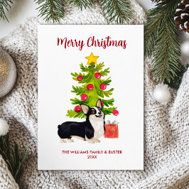 Persoonlijke Kerstkaart met Corgi-hond