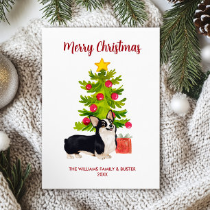 Persoonlijke Kerstkaart met Corgi-hond