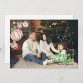 Persoonlijke kerstkaart met decoraties kaart (Voorkant / Achterkant)