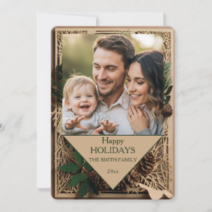 Persoonlijke kerstkaart met familiefoto