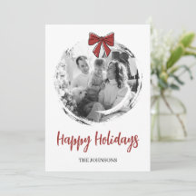 Persoonlijke kerstkaart met familiefoto
